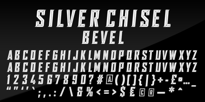 Ejemplo de fuente SILVER CHISEL #13